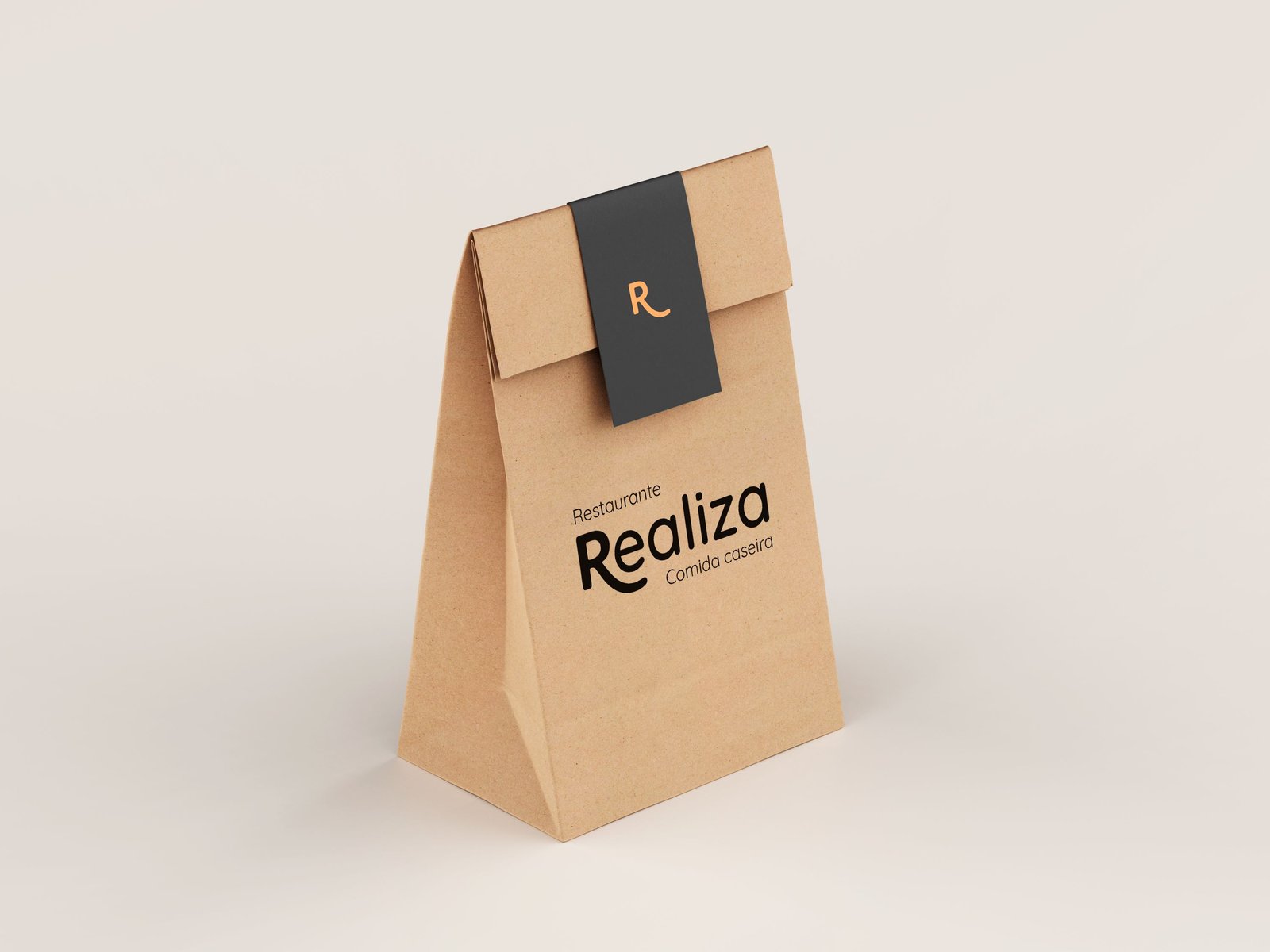 Sacola para entrega do Restaurante Realiza